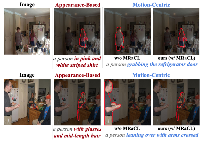 Appearance-based vs. motion-centric queries in RIS